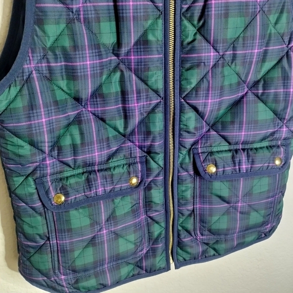 NWT J. CREW factory Printed puffer vest sz S - Picture 4 of 7